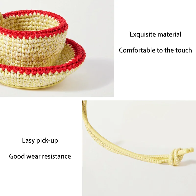 المنسوجة يدويا فنجان الشاي سحر للمرأة المفاتيح الأزياء الراقية دائم صنعة بديعة حقيبة الديكور حقيبة الملحقات