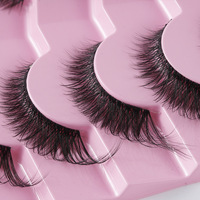 Transparent Meme Mango Eye False Eyelash 7-Pair Set with Extended Tail for Daily Makeup Stage Eyelash