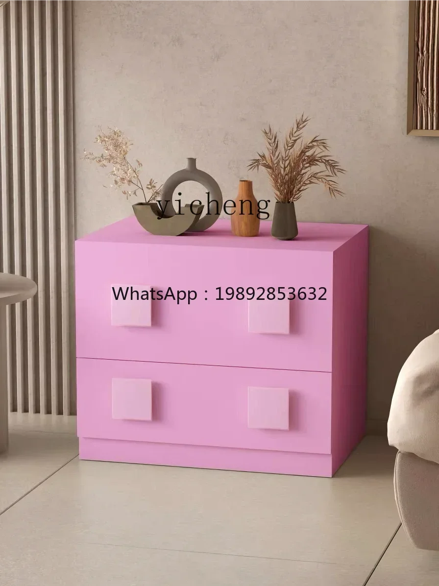 

GX Cream Carmen TV Cabinet Locker Drawer Module Assembled Cabinet Living Room Sofa Side Cabinet Bedroom Bedside Table