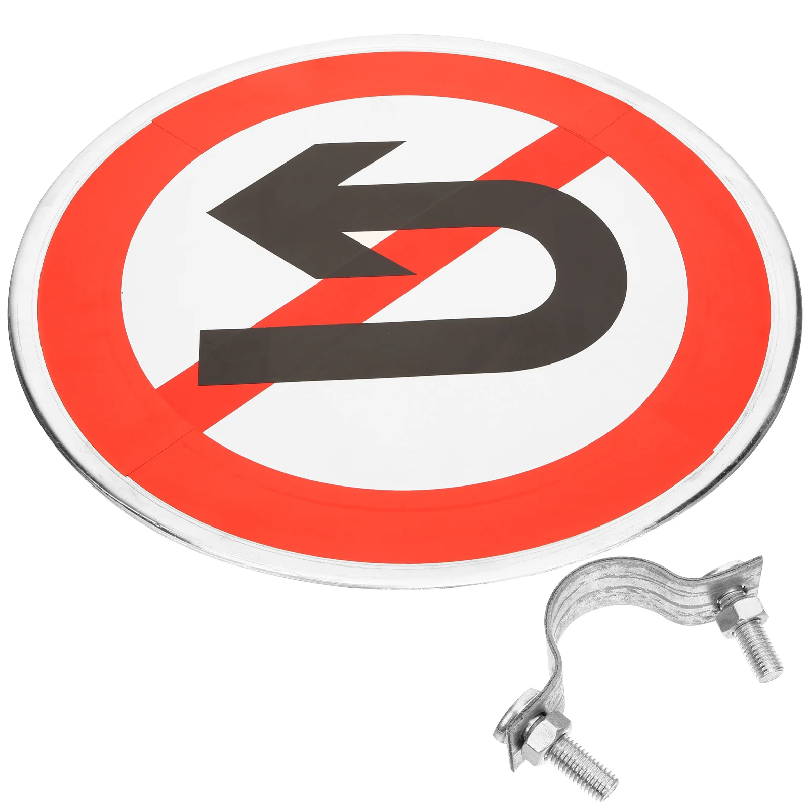 

Reflective No Turn Around Sign Metal Driveway Road Privacy Marker Weatherproof Rustproof Highly Visible Day and Night Use