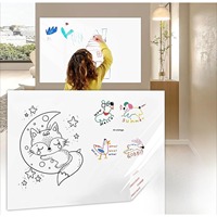 45x200cm High Quality Whiteboard Wall Stickers Electrostatic Stickers No Adhesive No Damage To The Wall Easy To Clean and Reuse