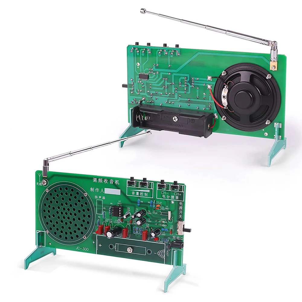 FM Radio DIY Kit RDA5807 FM Radio Receiver 87MHz-108MHz Frequency Modulation TDA2822 Power Amplifier Auto Searching Station