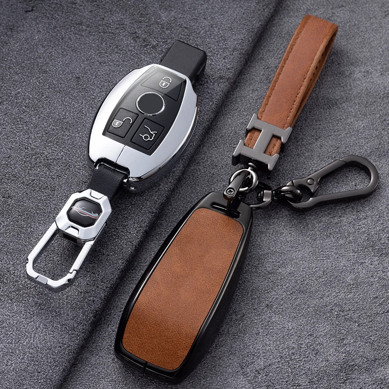 Zinc Alloy Car Remote Key Case Cover Fob For Mercedes Benz A B C E S Class W204 W205 W212 W213 W176 GLC CLA AMG W177 Accessories