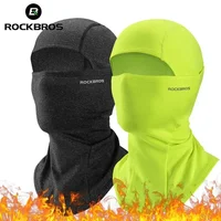 ROCKBROS-pasamontañas para mantener el calor, casco de motocicleta para hombre y mujer, gorro interior para ciclismo, esquí, máscara facial térmica a prueba de viento, invierno