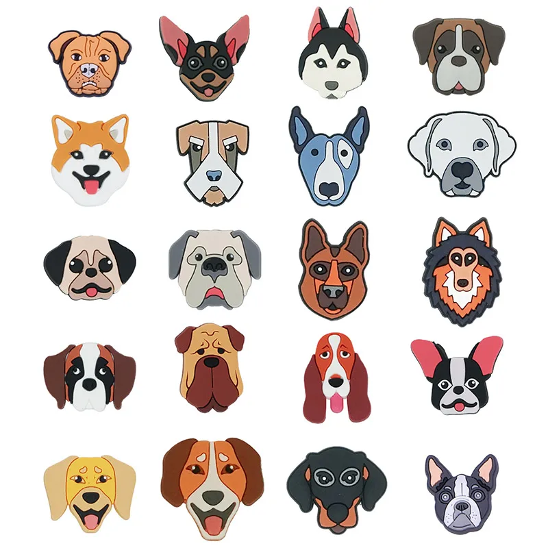 Dijes de zapatos de PVC para perro, accesorios de zapatos, decoración de zapatos, hebillas de zapatos de animales para zuecos, sandalias, regalos de