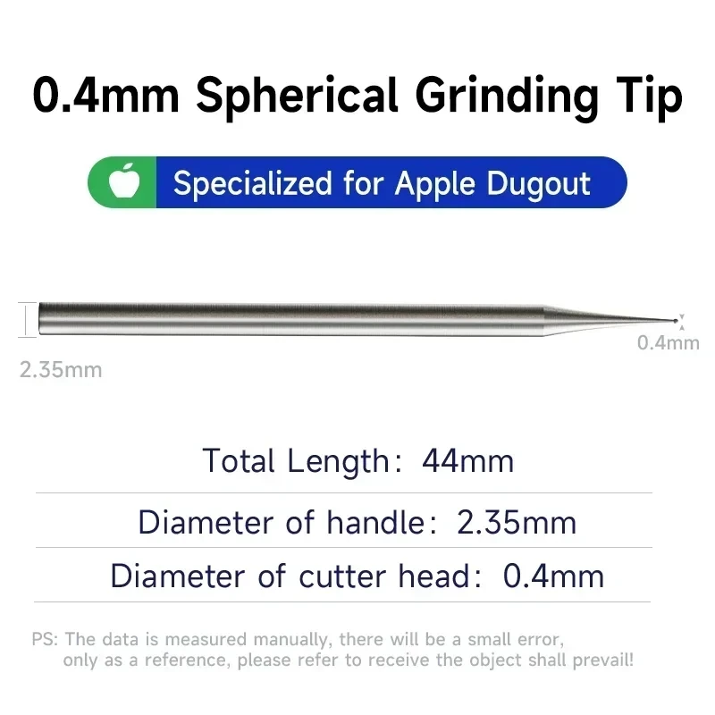 

Шлифовальная головка среднего слоя XZZ 0,4/0,5/0,6 мм для телефона/Android, кодочек, подушечек для пайки, шлифовальный шарнир, использование шлифовальной ручки диаметром 2,35 мм