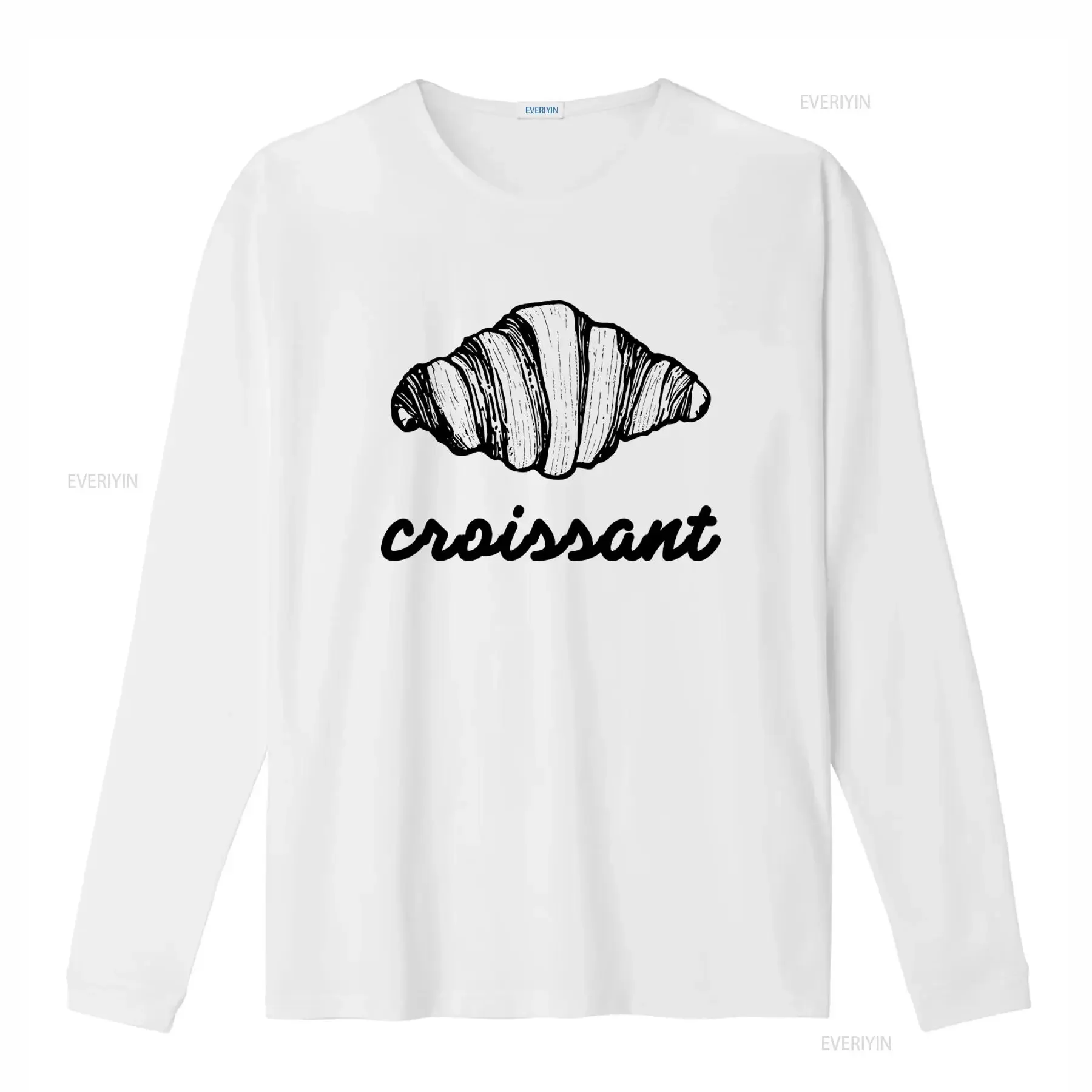 Croissant T Shirt French Pastry Illustration Perfect for Bakers Foodies Unique Bakery Drawing Design vintage Washed Breathable