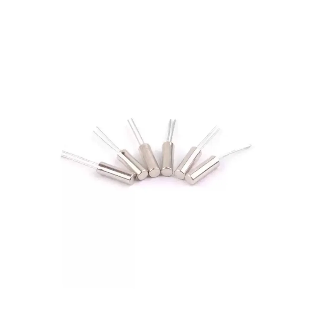 100PCS/nickel-plated environmental protection cylindrical 3 * 8MM 32.768K quartz crystal 32768 passive crystal oscillator 32.768