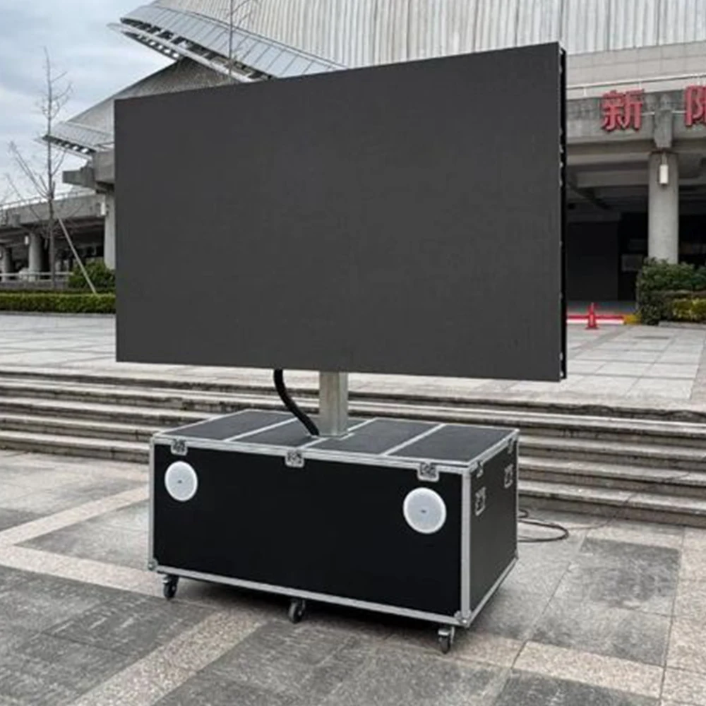 Mobile Foldable LED Screen Trailer Outdoor Advertising Display Waterproof Mobile LED Digital Signage