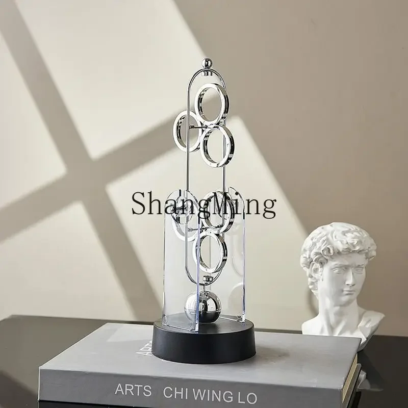 

CL simple modern Newton pendulum creative luminous billiard ball living room bedroom desktop decoration electric