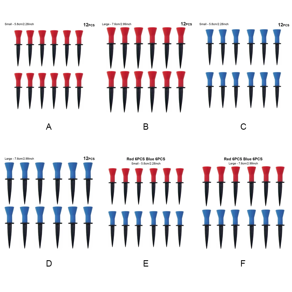

12 Pieces Golf Tees Plastic Ball Holder Outdoor Indoor Practice Learners