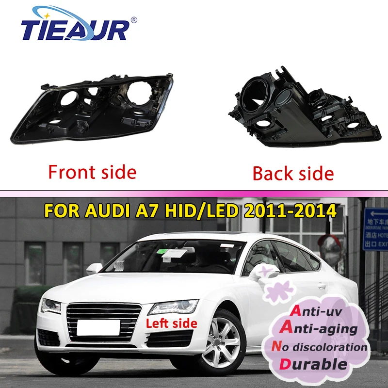 Car Headlight Housing Rear Casing Shell Bottom Shell Lens Protection For Audi A7 2011 2012 2013 2014 Cover Black Back Base