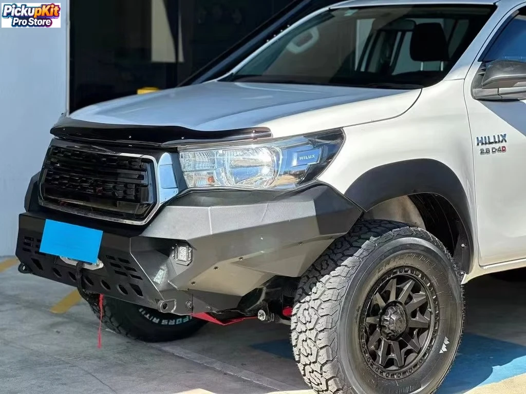 المصد الأمامي لقضيب الثور الفولاذي عالي التحمل لـ Hilux Rocco #1
