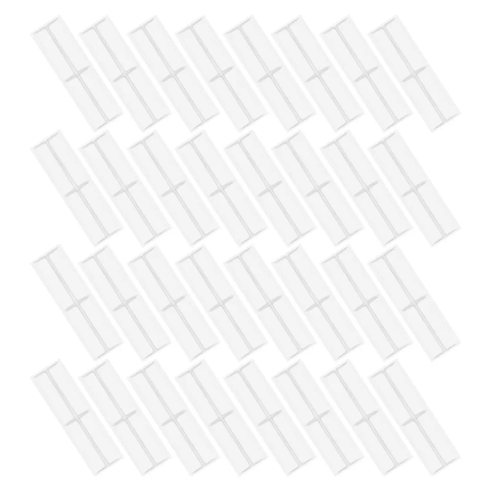 

32 Pcs Transparent Self-adhesive Label Bag Clear Holders Clip Business Card Pockets