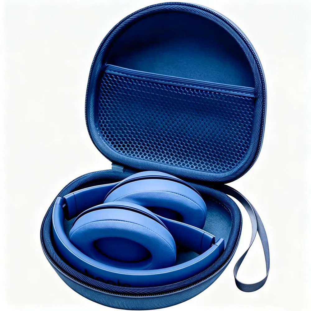 EVA Bluetooth Headphone Pouch Compatible with Beats Studio, Portable Case for TOZO, KVIDIO, and the Beats Series(CASE ONLY)