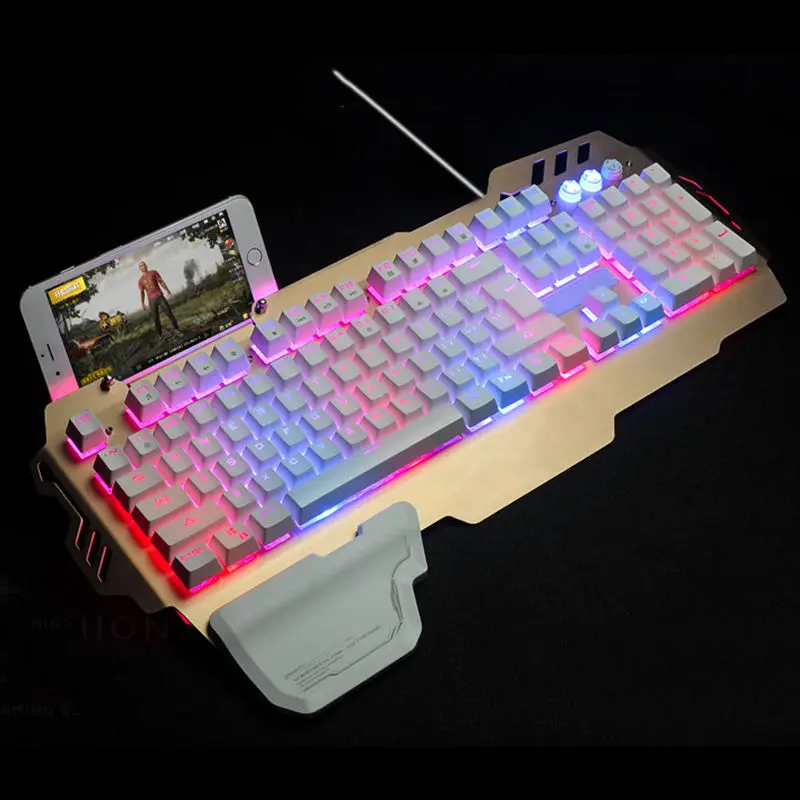 Mechanical Wired RGB Backlit Gaming Keyboard and Mouse Combo Back 3200 DPI for Windows PC Gamers