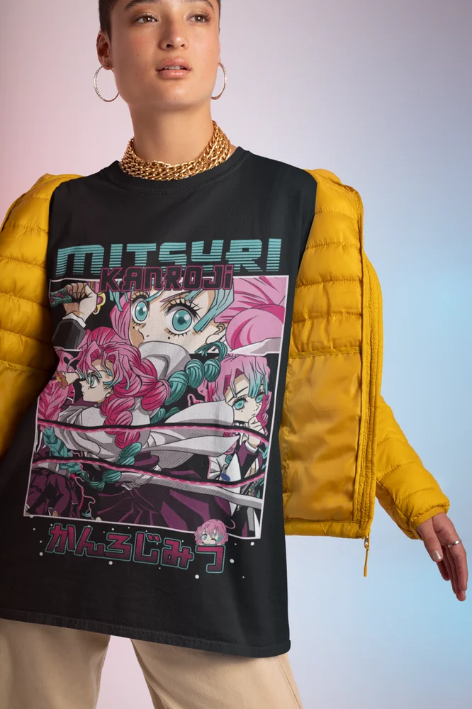 Mitsuri Kanroji T-shirt Kimetsu no YaibavDemon Slayer Hentai Kawaii Gift Shirt