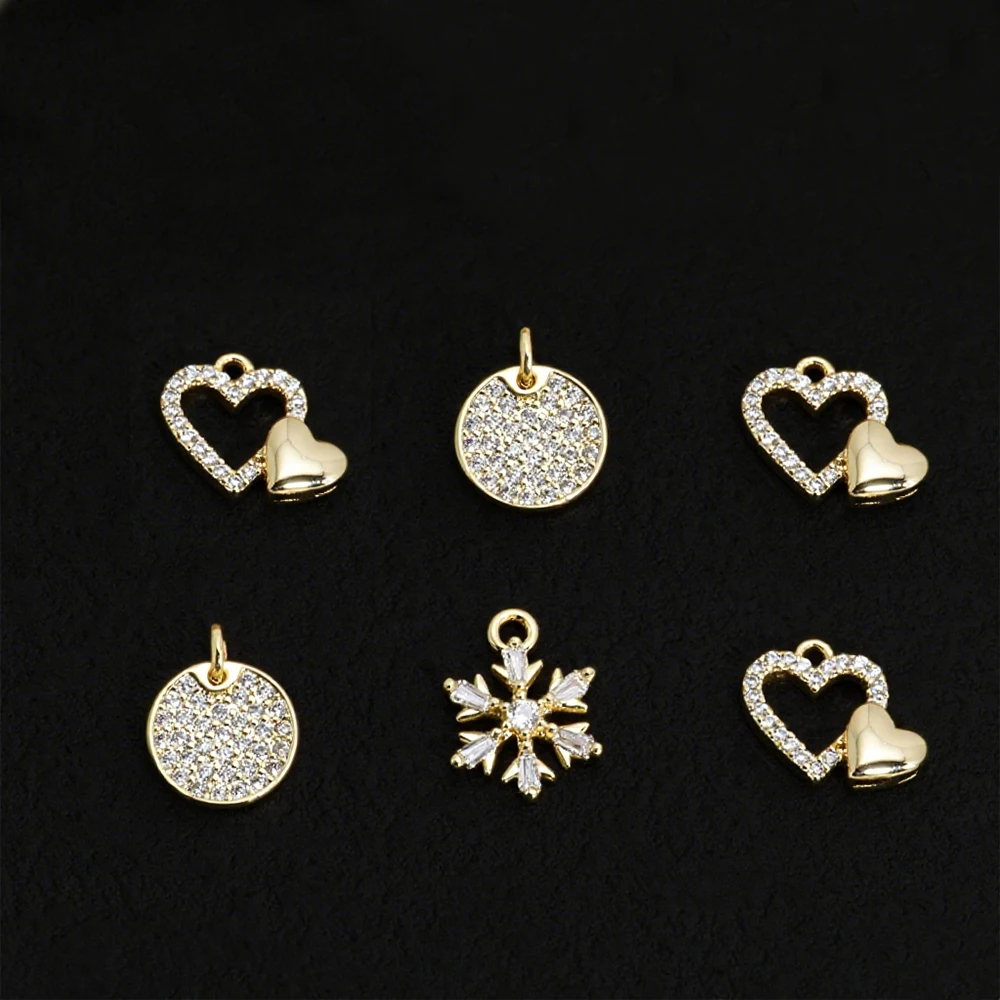 

Cordial Design 50Pcs Jewelry Findings & Components/Copper Pendant/CZ Necklace Charms/Hand Made/Genuine Gold Plating #194925