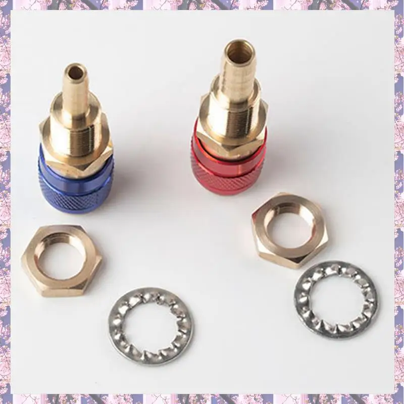 

Розничная продажа, 4 шт., 6 мм, с водяным охлаждением, адаптер для газа и воды с воздушным охлаждением, быстрый разъем для сварочной горелки MIG TIG, синий + красный