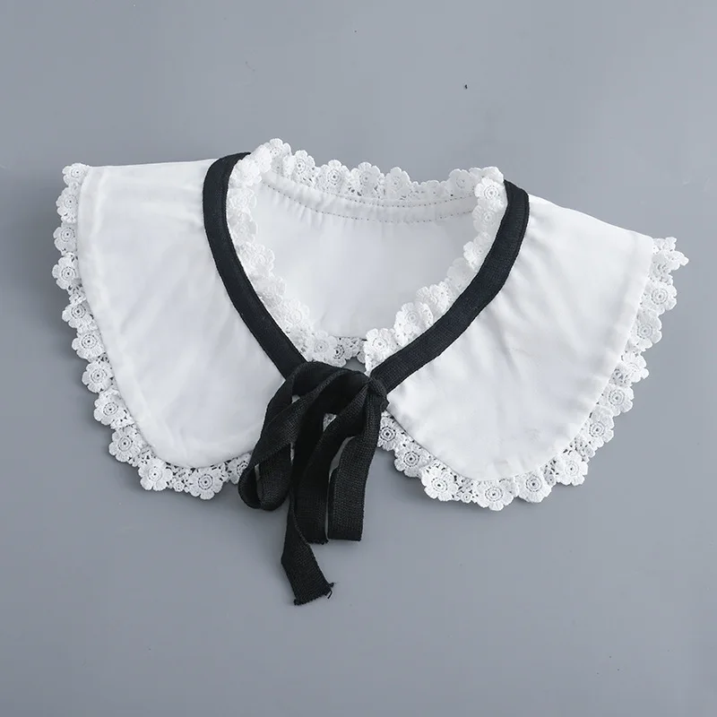 

Vintage Lapel Fake Collar Shoulder Wraps Shawl Female White Removable Blouse Tops Shirt Detachable Collar Neckwear False Collar