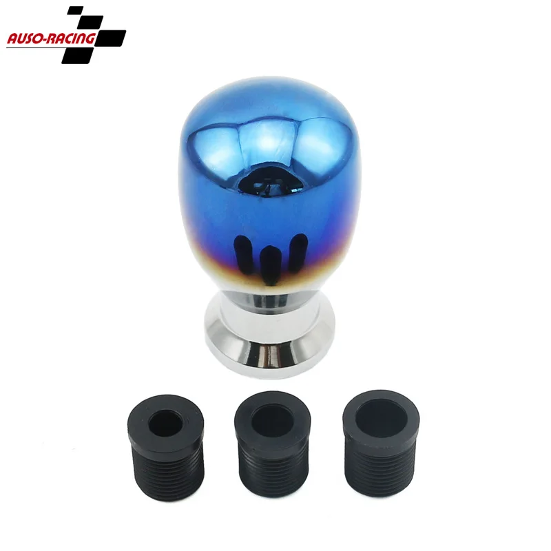 Factory Hot Selling Car Modification Personality Gear Head Baked Blue Racing Gear Shift Lever Heavy Metal Wave Lever Head Change