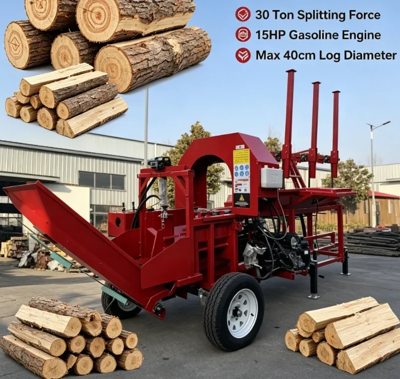 Customized Cheap 20 Ton Firewood Processor Driven Automatic Log Splitter For Sale