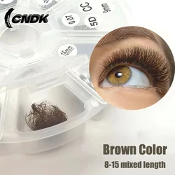 1000 Fans Brown Colored Premade Loose Fans 8-15 Mixed 5D 6D Thin Pointy Base Lash Extensions 8-15mm Mixed Russian Volume Lashes