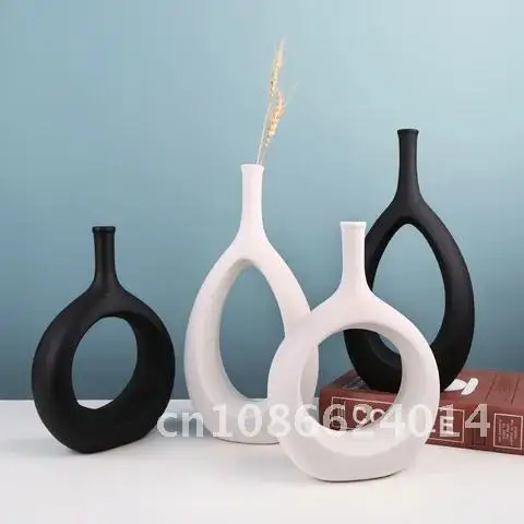 

Ceramic Vase Simple Crafts Nordic Style Flower Pot Bedroom Living Room Desktop Decoration Balcony Ornaments Home Decor VILEAD