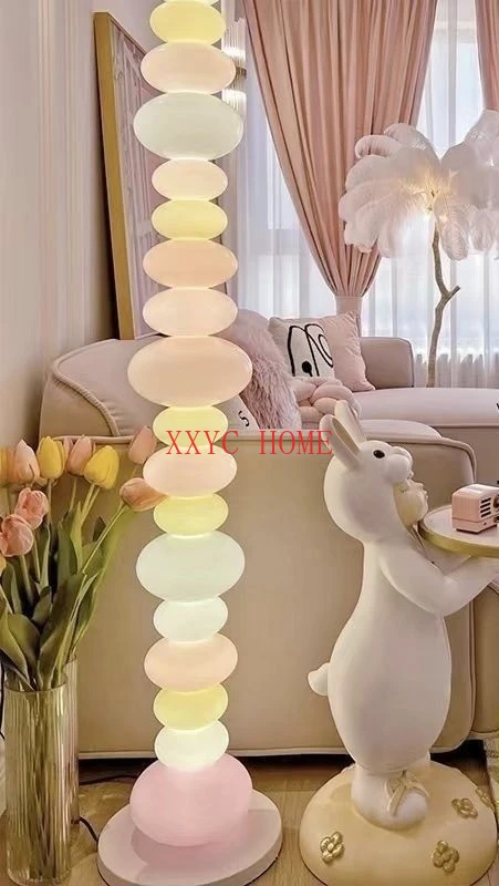 Candy string rainbow floor lamp, children's stacking candy atmosphere lamp