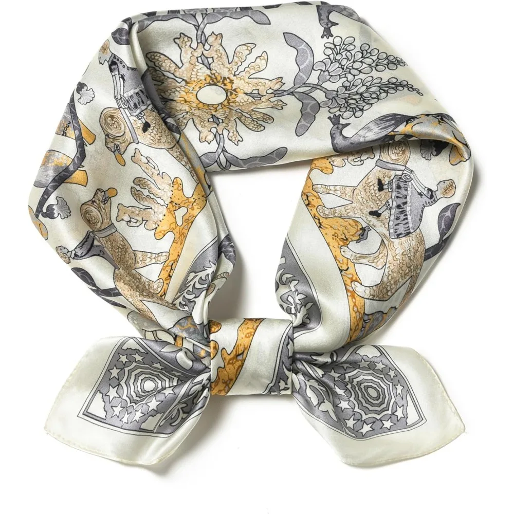 

Квадратный шарф из чистого шелка шелковицы 25,6 дюйма X25,6 дюйма — женский шарф на голову и шею, в подарочной упаковке