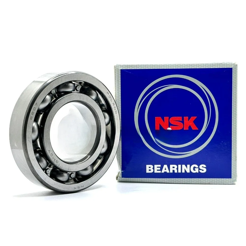 NSK 6207 DEEP GROOVE BALL BEARING, OPEN TYPE, NO SEALS 35x72x17 mm