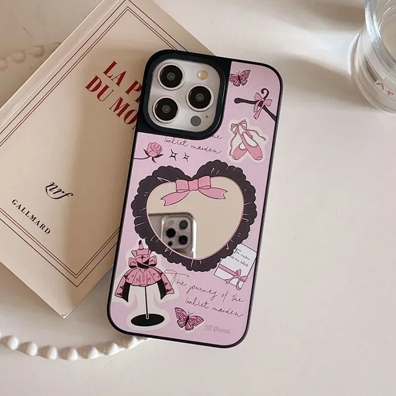 

Swan Bowknot Mirror Surface MagSafe Phone Case Cover for iPhone 11 12 13 14 15 16 Pro Max Case