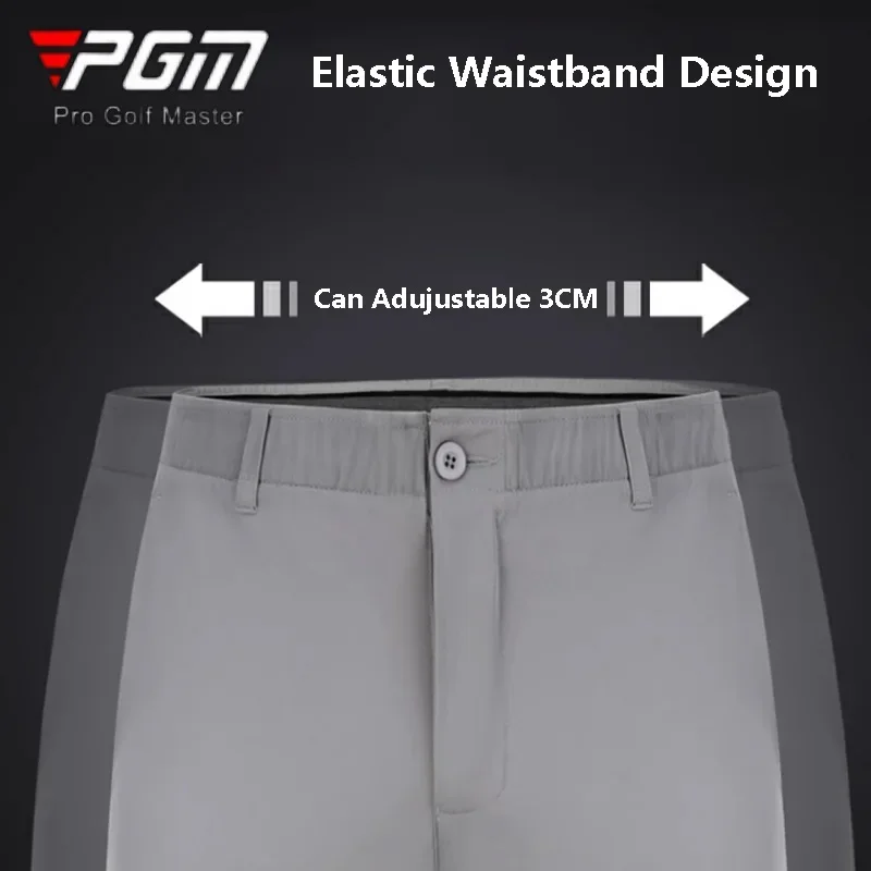 PGM Men Golf Pants Male Breathable Quick Dry Trousers Men Elastic Waistband Long Pants Split Zipper Casual Golf Sweatpants