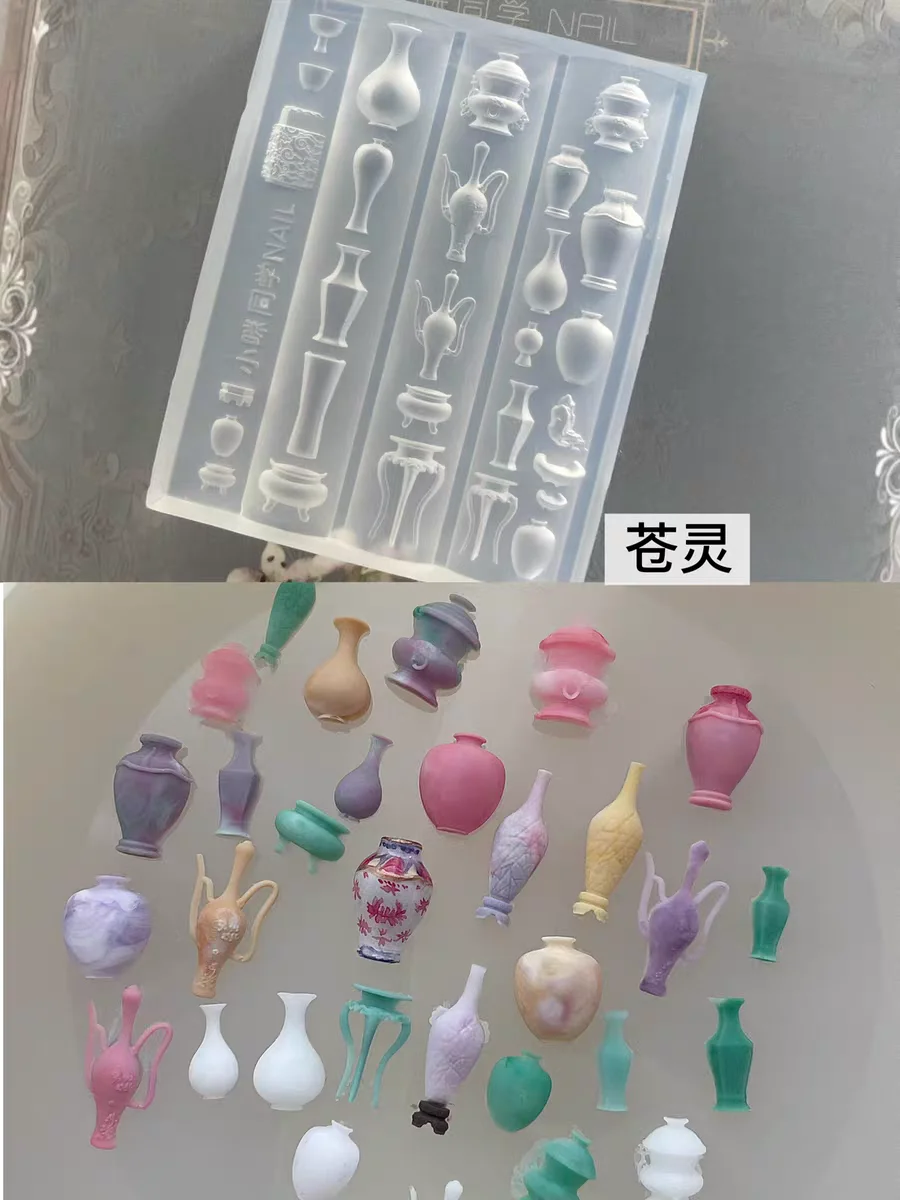 1個 羊の頭 レース 蛇 傘 3Dアクリルモールド ネイルアートデコレーション ネイル DIYデザイン シリコンネイルアートテンプレート ネイルモールド