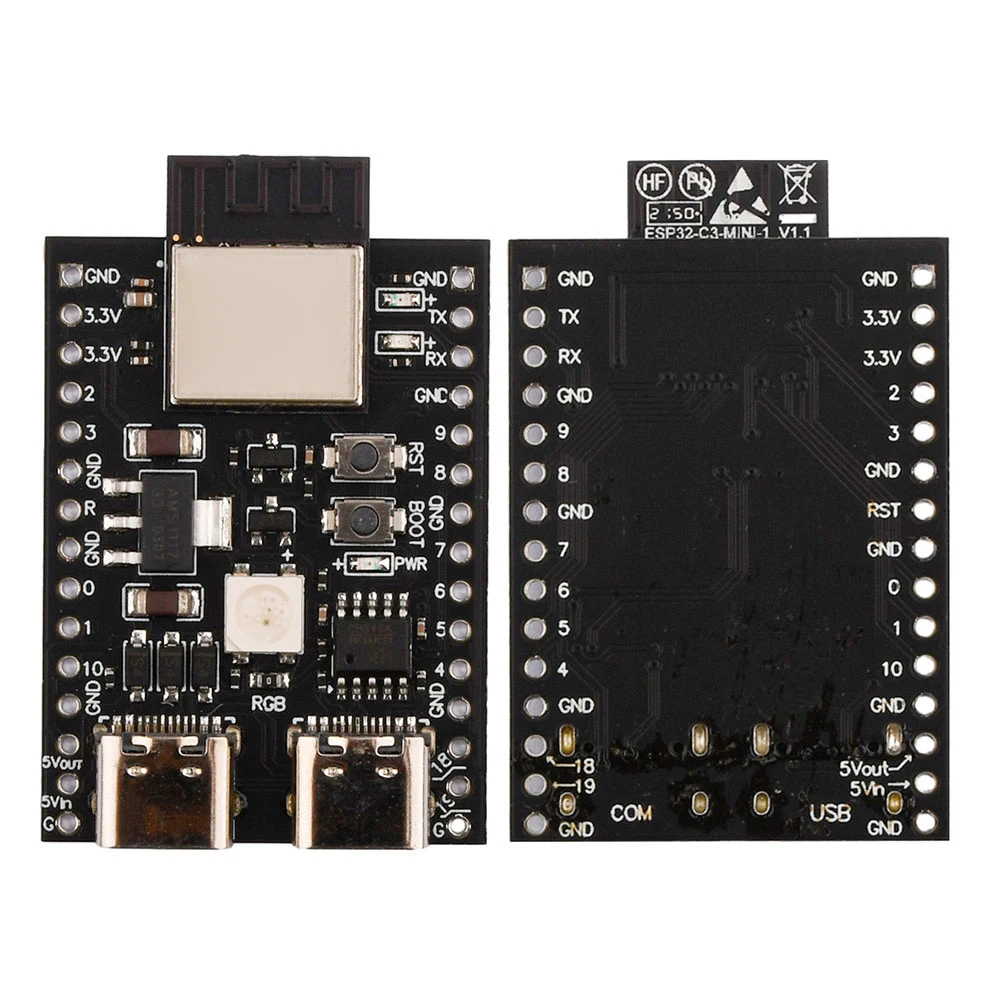 ESP32-C3-DevKitM-1 Development Board ESP32-C3FN4 Core ESP32-C3-MINI-1 WiFi+BT LE Module with 4 MB External SPI Flash Module