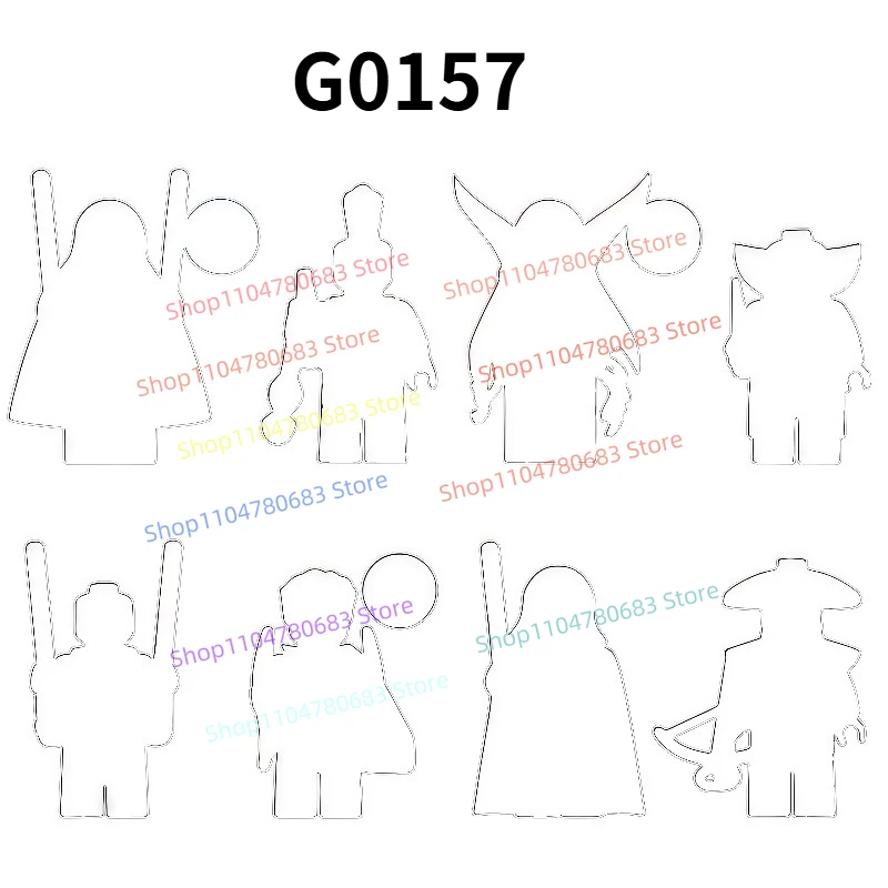

MOC Building Blocks G0157 GHO426 GHO428 Mini Figure Assembly Model Ornament Movie TV Character Toy Decorative Gift Collectible