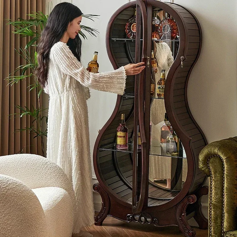 

Винный шкаф-витрина Violin, американский, из массива дерева, настенный/напольный.