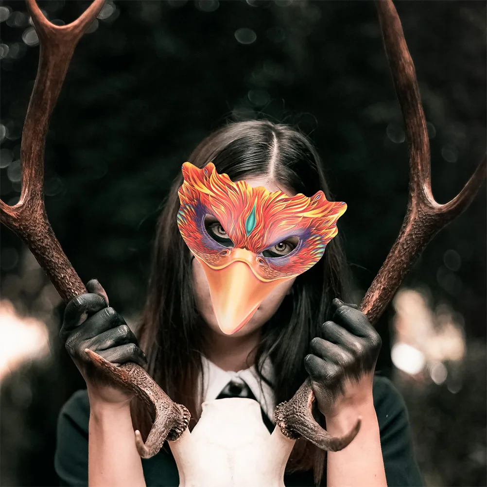 

2 шт., маска животного в форме птицы, Хэллоуин, карнавал, вечеринка, косплей, женский маскарад, половина лица, легкий многоразовый костюмный мяч