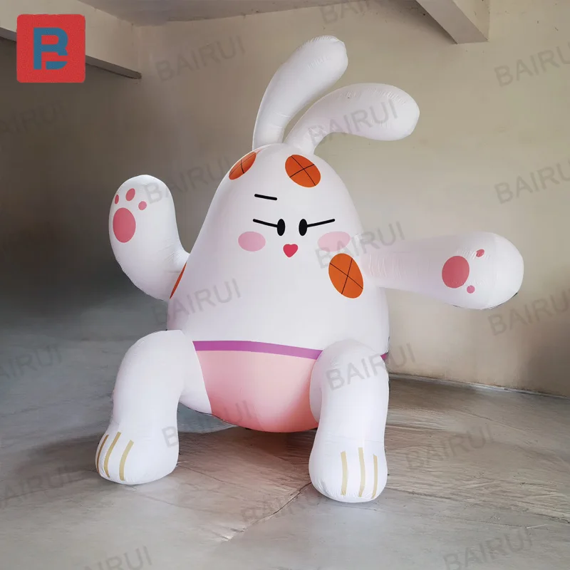 Inflatable rabbit, animal category, with blower, outdoor shopping mall square event decoration props