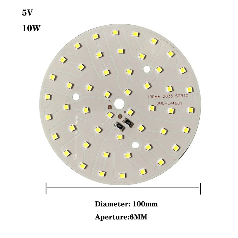 SMD5730 5V LED lampada bordo sorgente luminosa USB universale un colore 10W 30W perline lampada luce bianca calda con cavo interruttore ON/OFF 2m