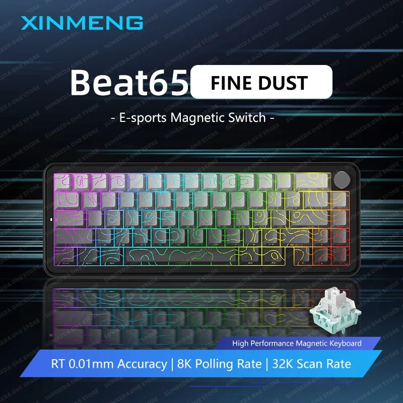

Xinmeng Beat65 Magnetic Switch Keyboard Wired Gaming Keyboard Custom 8000Hz Polling Rate 0.01RT Keyboard SOCD DKS PC Accessories