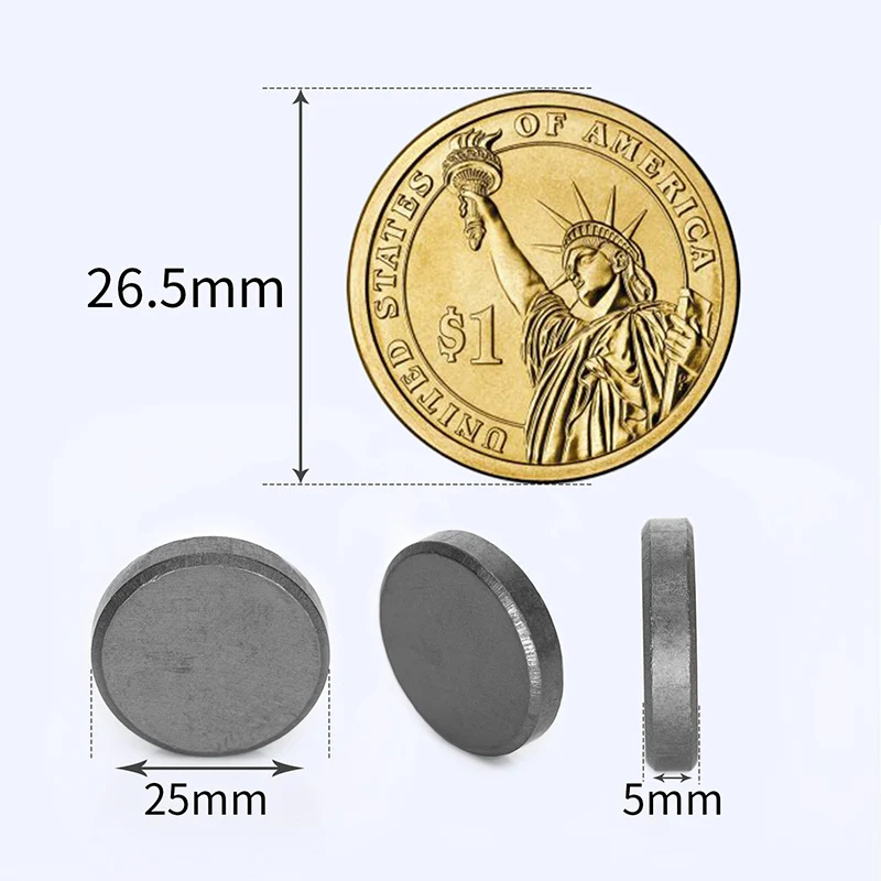 18x3 20x3 25x3 30x3 30x5mm Black Small Round Magnet Fridge Ferrite Magnet  Round Speaker Magnet Permanent Magnet