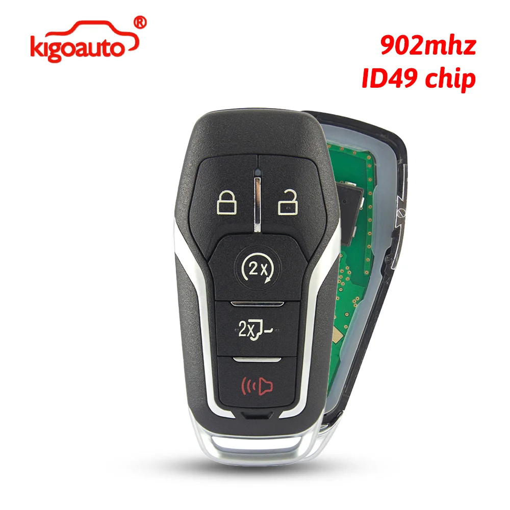 

kigoauto FCC M3N-A2C31243300 smart key 902mhz ID49 chip 5 button for 2015-2017 Ford F-150 F-250 P/N 164-R8117