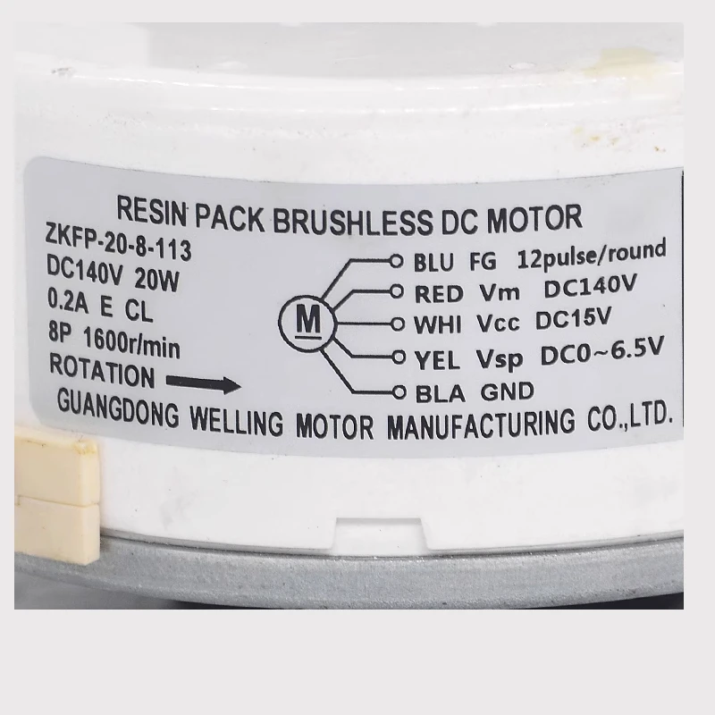 for Midea Air Conditioner hang-up DC Fan Motor ZKFP-20-8-113 DC140V 20W Fan Motor Reverse