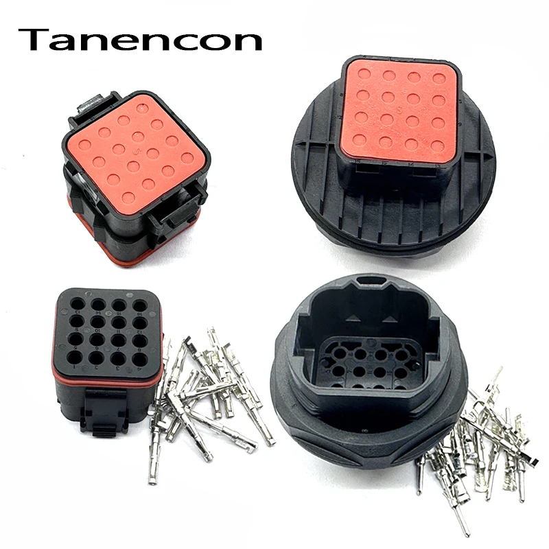 

1 Set 16 Pin Male Female Waterproof Automobile Connector ITT CTB Type Electronic Plug 132016-000 with Terminals