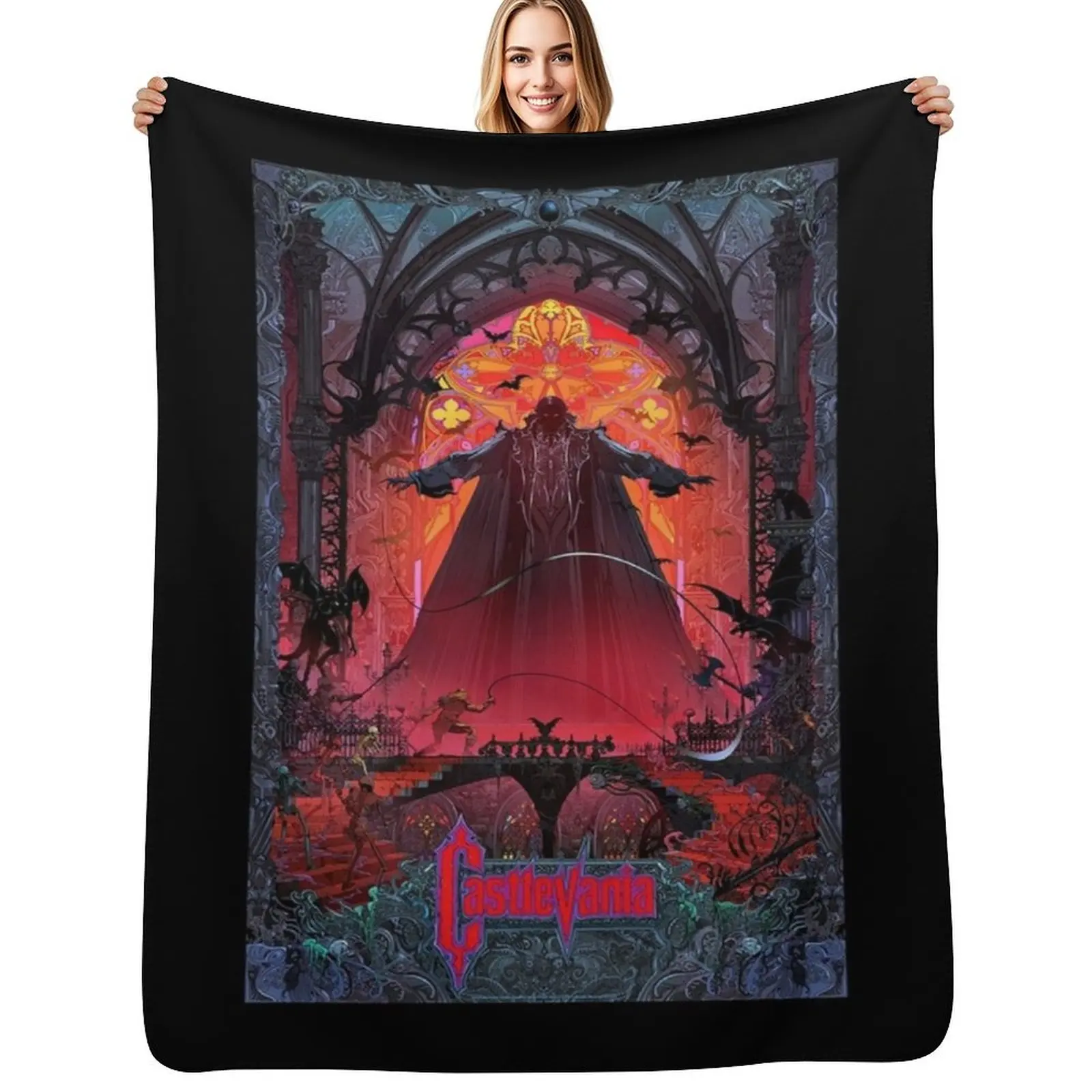 

Castlevania Dracula Perfect Gift For Fan Throw Blanket Warm Throw Blanket Gift for Anniversary
