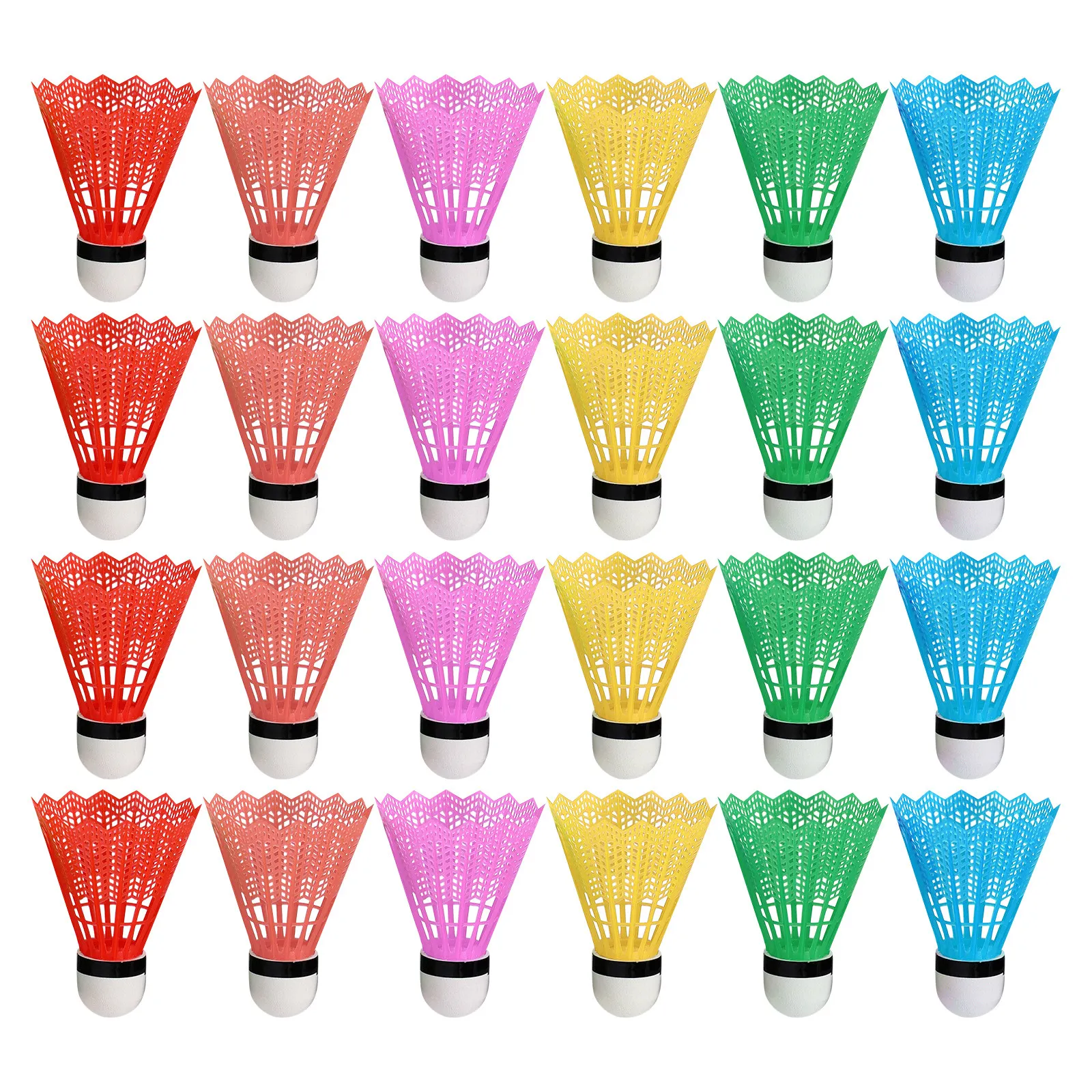 24Pcs Colorful Plastic Shuttlecock Lightweight Foam Head Perfect for Children Badminton Play Children Shuttlecock