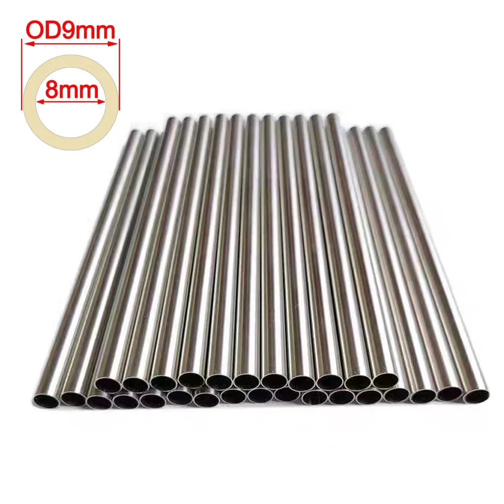 1-6Pcs Steel Tube 9mm Metal Tube Stainless Steel Pipe 304 OD 9mm ID 8mm Wall Thickness 0.5mm Precise Hollow Tube Pipes Connector