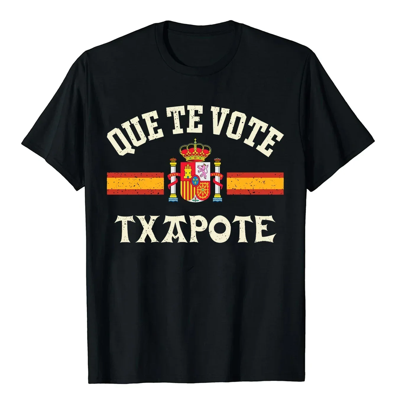 

Que Te Vote Txapote Funny T Shirt Spanish Text Meme Trend Tee Tops Casual Unisex Short Sleeve Fashionnew Style Funny TShirt