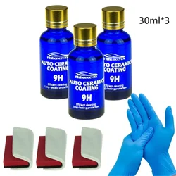 3Pcs 9H Car Plated Crystal Ceramic Coating Super Hydrophobic Glass Polishing Coating Set Without Box Car Paint Maintenance Fluid